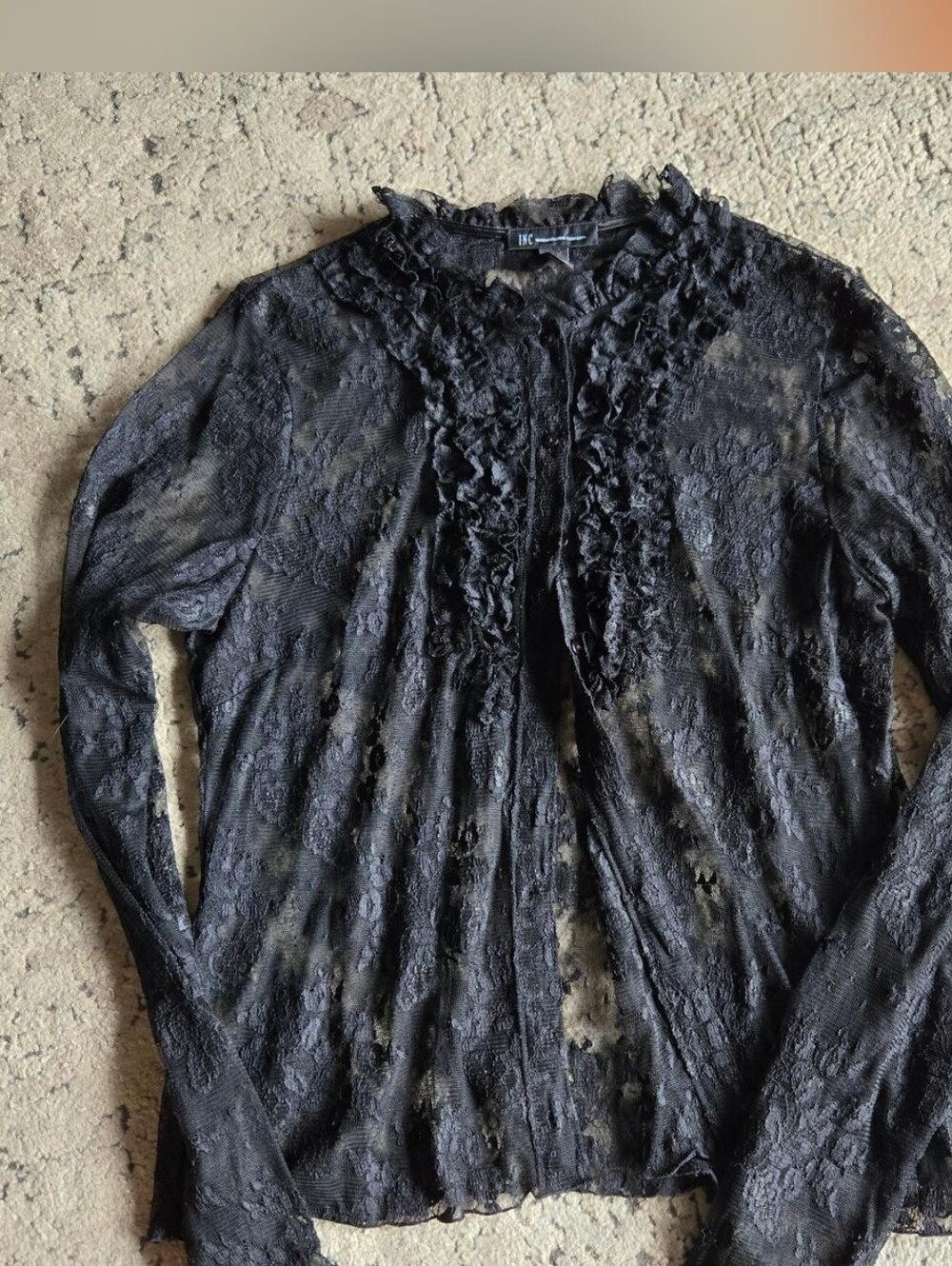 Y2k Gothic Lace Blouse - Picture 3 of 8
